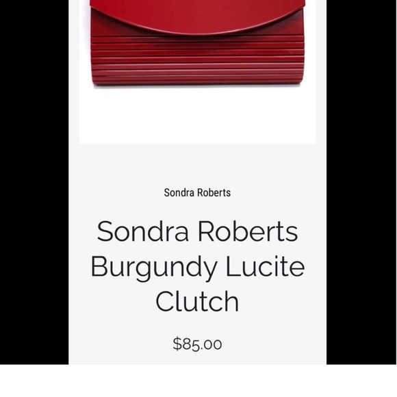Red Lucite Resin Hard Clutch with Chain inside-boutique - Picture 10 of 12